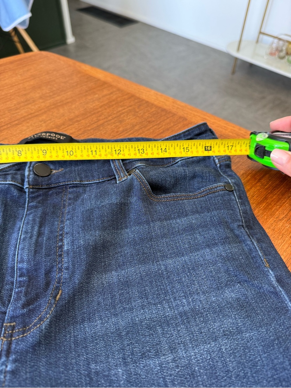 Liverpool Dark Blue Cuffed Straight Jeans - Picture 4 of 7